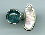 Goldschmiedekursus Doppelring mit Aquamarin + Perle