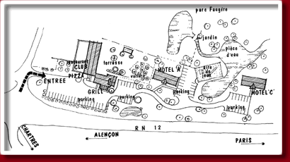 Map of The Grill Saint Martin - Hotel - Motel - Grill - Piszzeria - Restaurant -Bed & Breakfast in Verneuil sur Avre near of Center Parcs