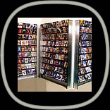 Grinding Deutschland, DVD Reparaturmaschinen, CD Reparaturmaschinen, Videotheken Regale, Regalsysteme für Videothek, Videothekeneinrichtung, Ladeneinrichtung, CD Reparatur, DVD Reparatur
