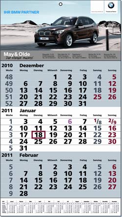 3-Monats-Kalender