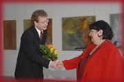 Ausstellung der Bilder von Ingrid Wolff-Hamm in der Villa Schwalbenhof in Gärtringen im März 2009