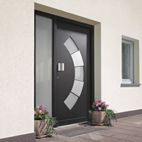 Haustüre in Kunststoff-Aluminium von happy-fenster.ch