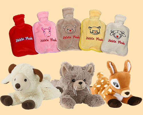 Wärmflasch, Wärmetier mit Hirse, Jasmin und Lavendel Füllung, Habibi Plush, Plüschtiere