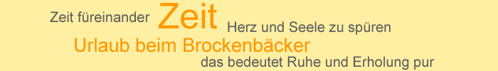 Urlaub im Hotel beim Brockenb&auml;cker - Ruhe und Erholung pur