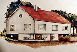 Gebäudehebung - vorher