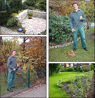 Hausmeisterservice Ehlers bei der Gartenarbeit