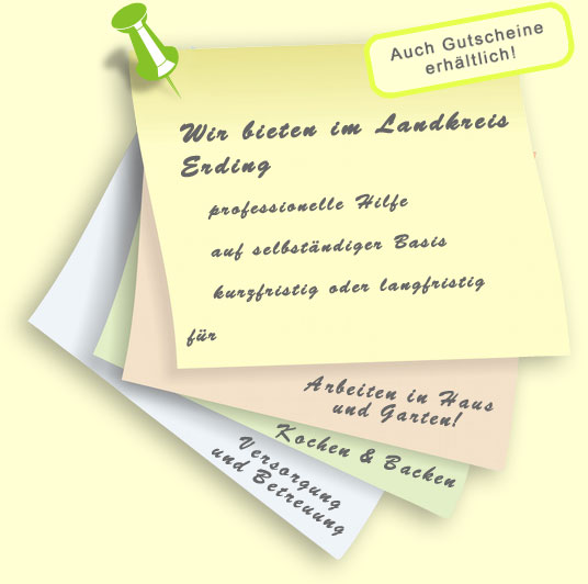 Leistungen des Hauswirtschaftlichen Fachservice im Landkreis Erding