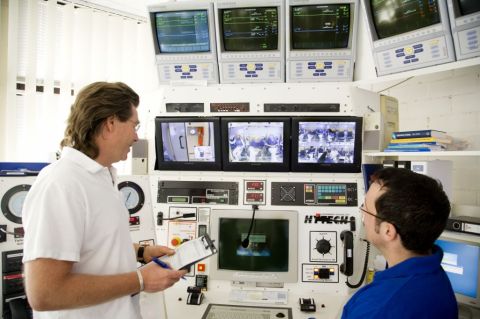 Dr. Urs Braumandl und Richard Leberle am Steuerstand