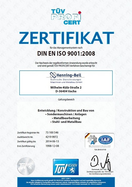 DIN EN ISO 9001:2000
