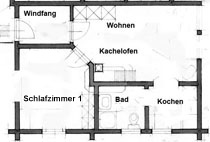 Erdgeschoss der Ferienwohnung