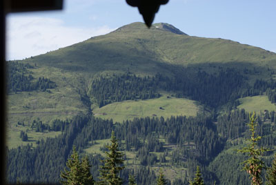 Blick vom Haus zum Ronachgeier