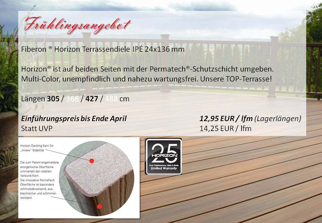 Terrasse fiberon horizon ipe angebot