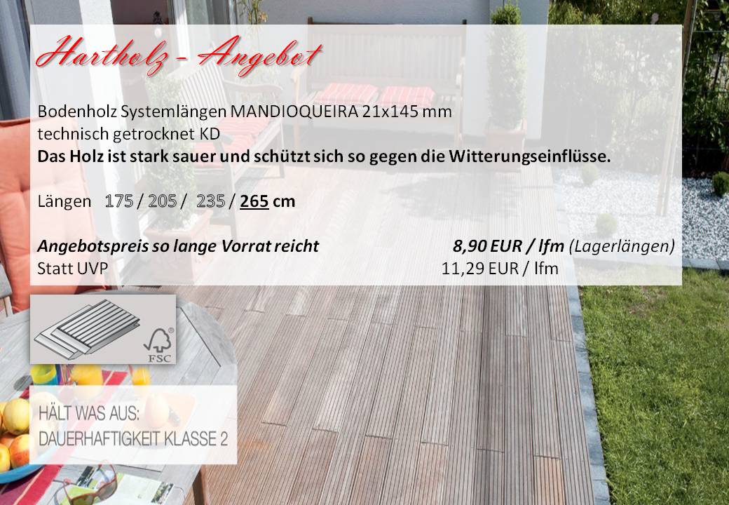terrasse systemdiele mandioqueira angebot