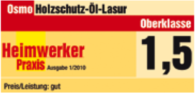 Osmo Color Holz Schutz &Ouml;l lAsur Effekt Heimwerker Praxis TEst