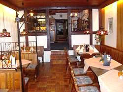 Blick in das Restaurant im Gasthaus Keune