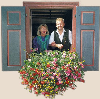 die Eigentümer des Landgasthofes Krone in Eisenharz, Familie Locher.