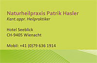 Patrik Hasler, Kant. appr. Heilpraktiker