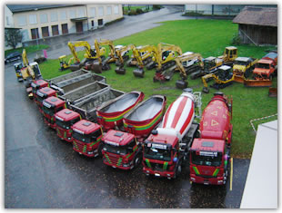grosser Fuhrpark f&uuml;r alle Transporte