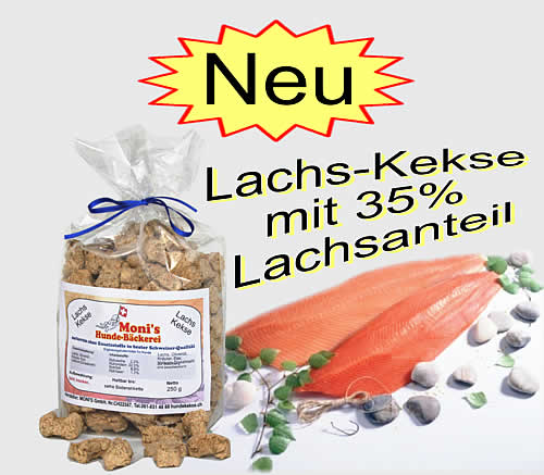 Neu, ab sofort, Lachs-Kekse mit 35% Lachsanteil