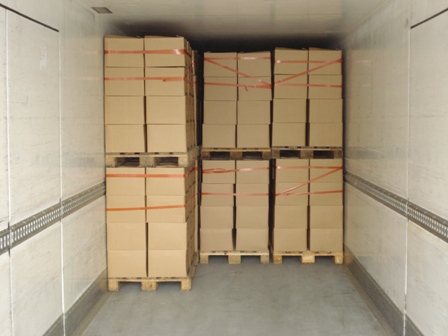 Karton im LKW