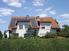 Solarzellen auf dem Dach