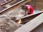 Schneidarbeiten auf der Baustelle Schneidarbeiten auf der Baustelle