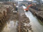 Abbruch Brücke Pirna 15 Arbeiten mit 2 Baggern Abbruch Brücke Pirna 15 Arbeiten mit 2 Baggern