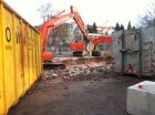 Edeka Markt Freiberg-Abbrucharbeiten mit 2 Baggern Edeka Markt Freiberg-Abbrucharbeiten mit 2 Baggern