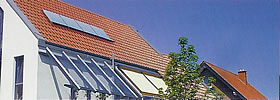 Maison avec panneau solaire