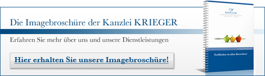 Kanzlei Krieger - Imagebrosch&uuml;re zur Wirtschaftspr&uuml;fung, Steuerberatung und Rechtsberatung Frankfurt - Lampertheim 
