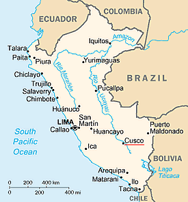 Landkarte von Peru