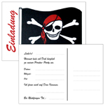 GRATIS-Einladungskarte f&uuml;r eine Piraten-Party
