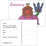 GRATIS-Einladungskarte f&uuml;r eine Prinzessin-Party