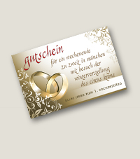 Gutschein zum Hochzeitstag