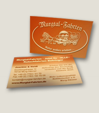 Murgtal-Fahrten, Visitenkarten