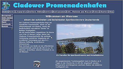 Beispielseite Cladower Promenadehafen