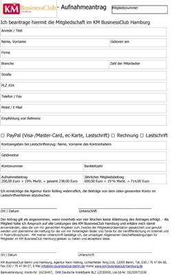 Download Mitglieder Aufnahmeantrag Hamburg