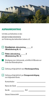 Aufnahmeantrag K&ouml;lner verkehrsverein e.V.