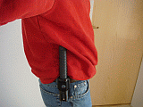 Teleskop-Abwehrstock, Abwehrstock leicht mitzunehmen, Abwehren mit Abwehrstock, Angreifer abwehren