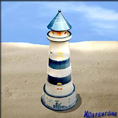 Leuchtturm elektrisch - Lampen und Leuchter - T&ouml;pferei K&uuml;stent&ouml;ne