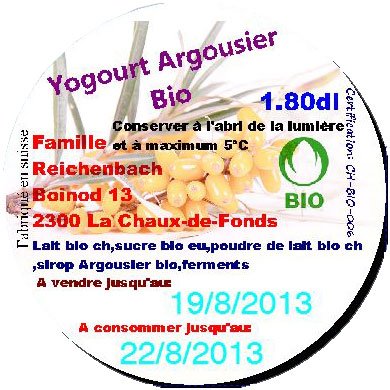 Yogourt Argousier