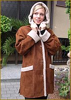 Nappierte Lammfelljacke