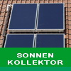 Sonnenkollektoren f&uuml;r die Warmwasserbereitung und Teilbeheizung