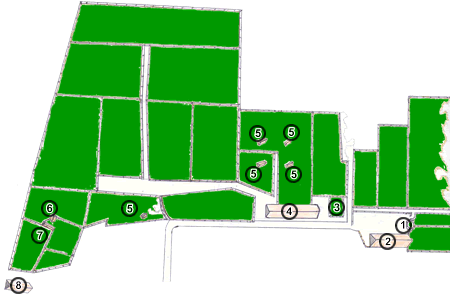 Plan des installations des Attelages du Pays d'Ouche