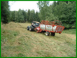 Ber&auml;umung mit Ladewagen