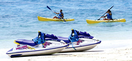 Wave runners, snorkeling, fishing, kayaking, water-skiing or exploring deserted Islands