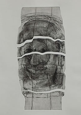 "Gesichtert�rme" 2008, Kaltnadelradierung, Elke H�yl�-Vogt