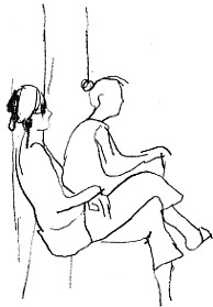 zwei Frauen - Skizze von Elke H&ouml;yl&auml; 2010