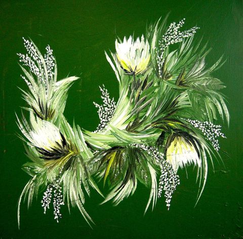 Blütentraum - II - 60 x 60 cm - Acryl