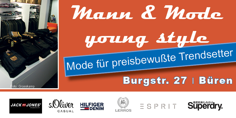 Mann und Mode Burgstrasse, Büren Mode für junge Männer